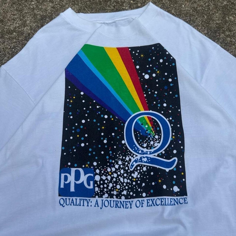 Vintage 90s PPG Aircraft Products Graphic T Shirt Workwear White Large (g4a)